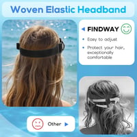 Mască de scufundări cu snorkel Findway, panoramă de 180 de grade cu sticlă securizată, protecție nazală anti-aburire și baretă textilă reglabilă pentru adulți și adolescenți 3