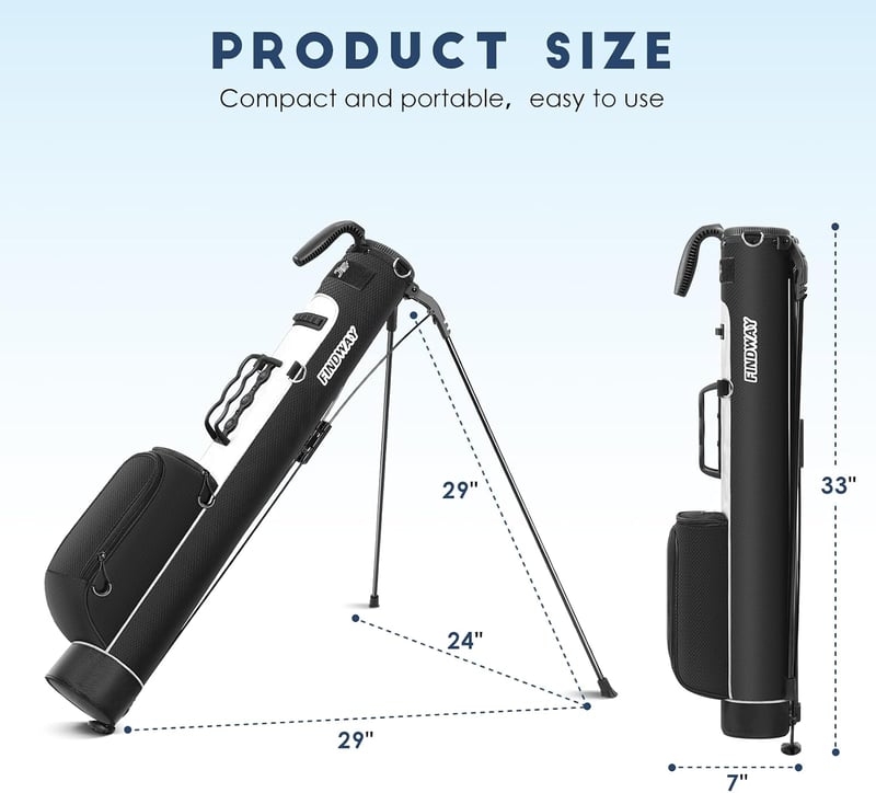Findway Golf Stand Bag 2 részes osztóval, vállpánttal és zsebekkel