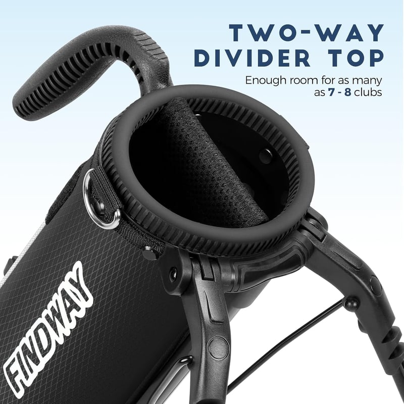 Findway Golf Stand Bag 2 részes osztóval, vállpánttal és zsebekkel