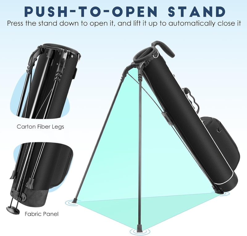 Findway Golf Stand Bag 2 részes osztóval, vállpánttal és zsebekkel