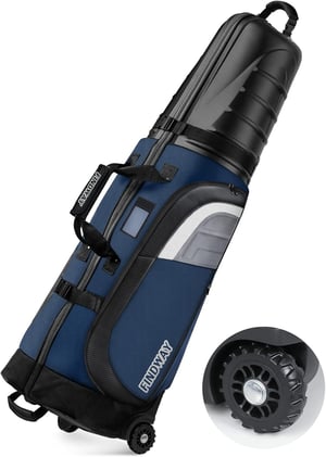 Geantă de voiaj pentru golf, impermeabilă, cu roți și protecție rigidă pentru partea superioară, marca Findway