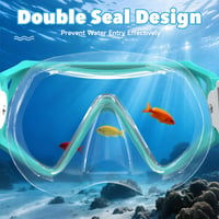Ochelari de scafandru pentru copii Findway cu baretă din material textil, mască de snorkeling pentru băieți și fete, anti-aburire, mască de scufundări panoramică HD 180° cu protecție nazală, 6-16 ani, turcoaz 8