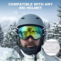 Findway Sí és Snowboard Szemüveg Szemüvegeseknek - OTG, UV Védelem, Sisakkompatibilis, Páramentes, Tükrös Lencsés, Unisex Síszemüveg Felnőtt 6