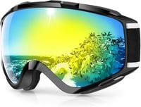 Findway Sí és Snowboard Szemüveg Szemüvegeseknek - OTG, UV Védelem, Sisakkompatibilis, Páramentes, Tükrös Lencsés, Unisex Síszemüveg Felnőtt 1