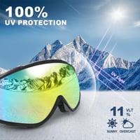 Findway Sí és Snowboard Szemüveg Szemüvegeseknek - OTG, UV Védelem, Sisakkompatibilis, Páramentes, Tükrös Lencsés, Unisex Síszemüveg Felnőtt 4