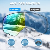 Findway Sí és Snowboard Szemüveg Szemüvegeseknek - OTG, UV Védelem, Sisakkompatibilis, Páramentes, Tükrös Lencsés, Unisex Síszemüveg Felnőtt 2