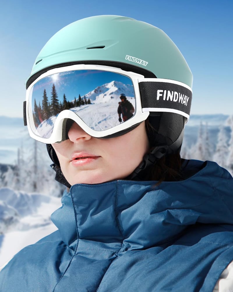 Findway sí sisak és sí szemüveg szett snowboardhoz, fekete színben, férfi nő és tinik részére