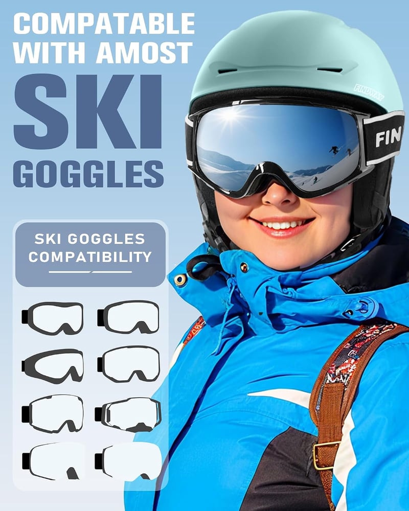 Findway sí sisak és sí szemüveg szett snowboardhoz, fekete színben, férfi nő és tinik részére