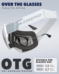 Findway Síszemüveg Szemüvegeseknek Mágneses Lencsékkel Anti-Fog Technológiával - 2-Ski goggles, A1 Silver/White (VLT 10.2%) 5