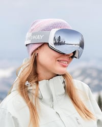Findway Síszemüveg Szemüvegeseknek Mágneses Lencsékkel Anti-Fog Technológiával - 2-Ski goggles, A1 Silver/White (VLT 10.2%) 7