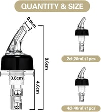 FINEASY 2 db Adagolós Pourer Szett 2cl + 4cl Borhoz Likőrhöz Koktélhoz 2