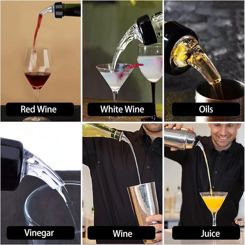 FINEASY 2 db Adagolós Pourer Szett 2cl + 4cl Borhoz Likőrhöz Koktélhoz