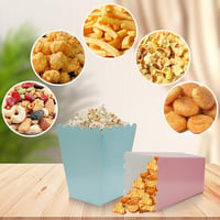 FINEASY 22 db Popcorn Tasak Szett Rózsaszín Kék Parti Cukorkás Tálca Filmest Születésnap 6