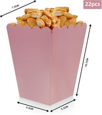 FINEASY 22 db Popcorn Tasak Szett Rózsaszín Kék Parti Cukorkás Tálca Filmest Születésnap 2