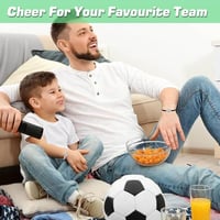 Set de 6 brățări cu tematică fotbalistică pentru copii FINEASY, brățări împletite reglabile 6