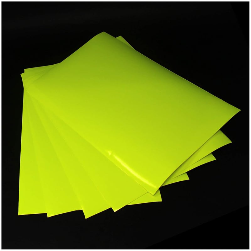 Finest Folia öntapadós craft fólia - neon sárga - A4, 5 lap