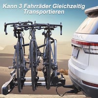 FINEW Kerékpár Váztartó Szett 3 db Vonóhorog Kerékpárszállítóhoz 45+32+25 cm Univerzális Zárható Váztartó 2,5-3 cm Átmérő 3
