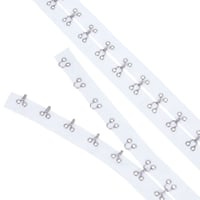 FINGERINSPIRE Bandă de bumbac cu cârlige și ochiuri, 2,8 m x 4 cm, cu margine albă și spațiere de 3 cm, pentru croitorie și accesorii DIY 1