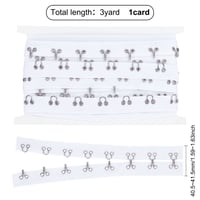 FINGERINSPIRE Bandă de bumbac cu cârlige și ochiuri, 2,8 m x 4 cm, cu margine albă și spațiere de 3 cm, pentru croitorie și accesorii DIY 2