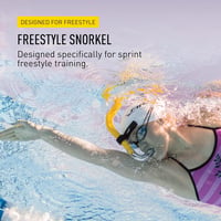 FINIS Freestyle Center-Mount Sznorkel Sárga - Úszáshoz Technika és Testtartás Fejlesztéshez 2
