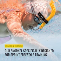 FINIS Freestyle Center-Mount Sznorkel Sárga - Úszáshoz Technika és Testtartás Fejlesztéshez 6