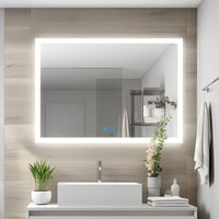 Finmrys 80x60 cm LED fürdőszobai tükör érintésvezérléssel, páramentesítéssel 1