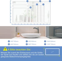 Finmrys 80x60 cm LED fürdőszobai tükör érintésvezérléssel, páramentesítéssel 9