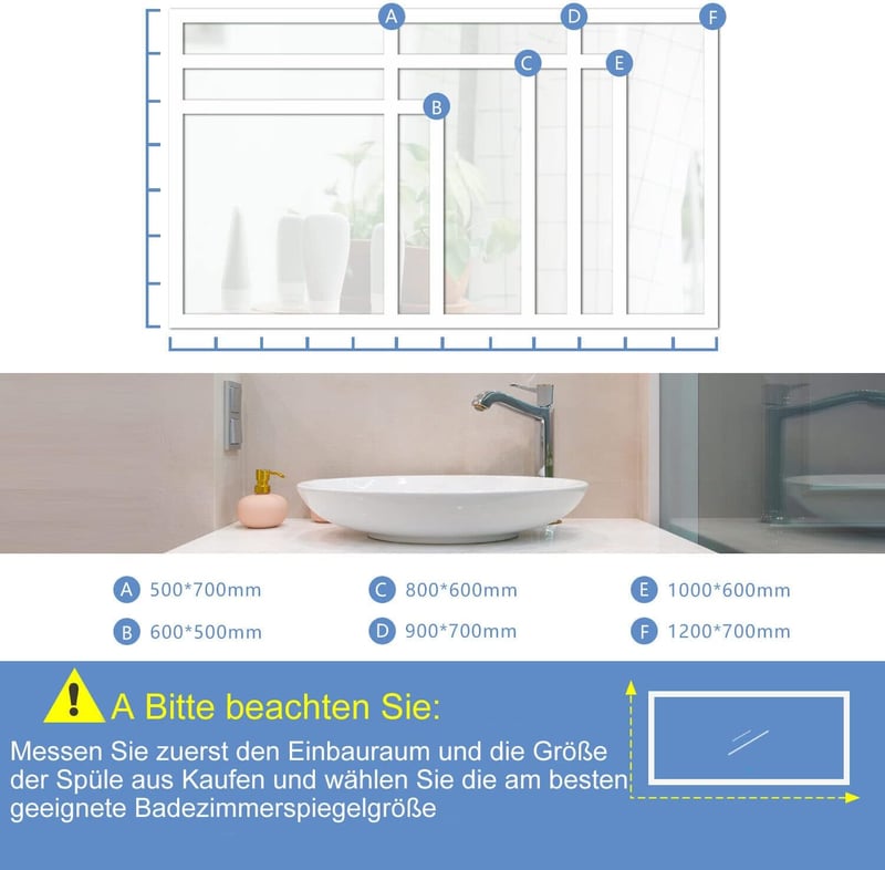 Finmrys 80x60 cm LED fürdőszobai tükör érintésvezérléssel, páramentesítéssel
