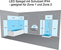Finmrys Kerek Fürdőszobai Tükör 60 cm - LED Világítással, Érintőkapcsolóval, Páramentesítő Funkcióval, 3 Színhőmérséklettel, Fényerőszabályzóval 8
