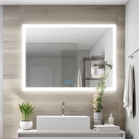 Finmrys LED kupaonsko ogledalo s kontrolom na dodir i funkcijom protiv zamagljivanja - 80x60 cm 2