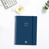 Agendă săptămânală cu spirală Finocam, 18 luni, iulie 2026 - decembrie 2027, albastră 3