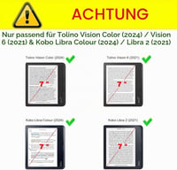 Husă transparentă Fintie pentru e-reader Tolino Vision Color (2024) și Vision 6 (2021) - carcasă de protecție rigidă (back cover) 2