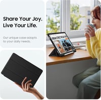 Fintie hibrid tok Samsung Galaxy Tab S10 Lite/S9 FE 10.9" és S9 11" - ütésálló védelem, toll tartó, fekete - black 8