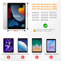Husă Fintie pentru iPad de 10,2 inchi, generațiile 9, 8, 7 (2021/2020/2019) - Husă de protecție pentru tabletă pentru dispozitivele iPad 9th, 8th, 7th Gen 2