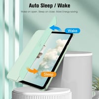 FINTIE iPad 10. generáció 2022 tok 25 cm zöld tolltartós ultravékony könnyű védőtok átlátszó hátfallal automata alvás ébresztés 8