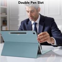 Husă Fintie pentru Microsoft Surface Pro 12 inchi (2025) - Albastru, husă de protecție tip portofoliu pentru afaceri, unghiuri de vizualizare multiple, suport pentru stilou, compatibilă cu tastatura Type Cover 7