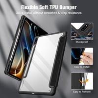 Fintie Hybrid Samsung Galaxy Tab S7 11" tok átlátszó hátlappal - fekete 3