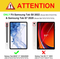 Fintie Hybrid Samsung Galaxy Tab S7 11" tok átlátszó hátlappal - fekete 2