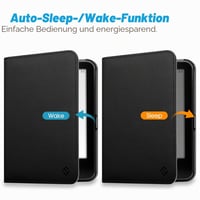 Fintie puzdro pre čítačku e-kníh Tolino Vision 4 HD / Vision 3 HD / Vision 2 / Vision 1 / Shine 2 HD, so stojanom, priehradkou na karty, remienkom na ruku, funkciou Auto Sleep/Wake, čierne 7
