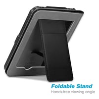 Fintie puzdro pre čítačku e-kníh Tolino Vision 4 HD / Vision 3 HD / Vision 2 / Vision 1 / Shine 2 HD, so stojanom, priehradkou na karty, remienkom na ruku, funkciou Auto Sleep/Wake, čierne 3