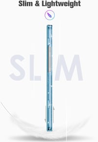 Fintie Samsung Galaxy Tab A11 / Tab A9 8,7" tok ultravékony, átlátszó hátlappal - csillámos kék 3