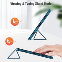 Fintie Samsung Galaxy Tab A11 8.7 (2025) / Tab A9 8.7 vékony védőtok, átlátszó hátlap - páva kék 3
