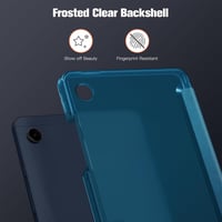 Fintie Samsung Galaxy Tab A11 8.7 (2025) / Tab A9 8.7 vékony védőtok, átlátszó hátlap - páva kék 6