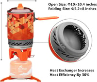Fire-Maple X2 Hordozható Kemping Gázfőző - Piezo Gyújtású Túra Főzőrendszer 2200W, Rozsdamentes Acél, Narancssárga

AI: I've created a conci 3