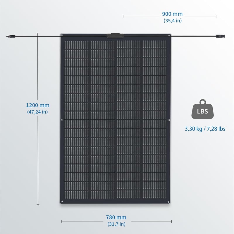 FIREFLY ENERGY 180W Monokristályos Napelem Modul Hajlékony Balkonelektromos Rendszer