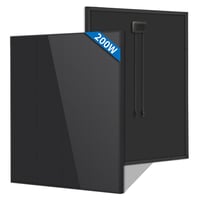 FIREFLY ENERGY 200W Monokristályos Napelem Fekete + Töltésvezérlő Lakóautóhoz Hajóhoz 1