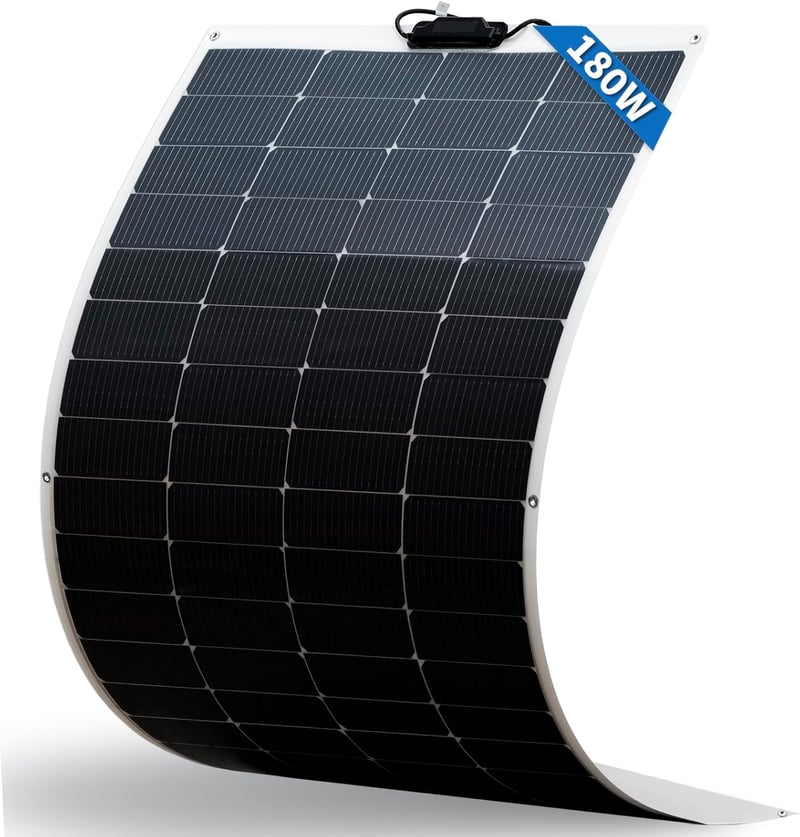 FIREFLY ENERGY Hajlítható Napelem Panel 180W 12V - Monokristályos Flexibilis Napelem Lakóautóhoz, Kempinghez, Hajóhoz, Erkélyre

AI: I've cr