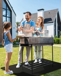 FIREWESS Vatrostalna podloga za roštilj 120x175 cm, podna zaštita otporna na toplinu, neprianjajuća BBQ prostirka za plinske i roštilje na ugljen, podloga za vanjska ložišta 5