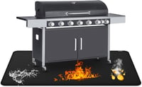 FIREWESS Vatrostalna podloga za roštilj 120x175 cm, podna zaštita otporna na toplinu, neprianjajuća BBQ prostirka za plinske i roštilje na ugljen, podloga za vanjska ložišta 1