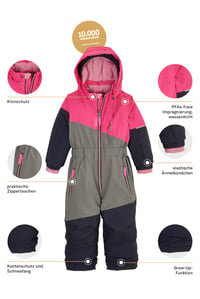 Costum de schi pentru copii first instinct by killtec FISW 27 MNS ONPC cu glugă – Fucsia – mărimea 110/116 5